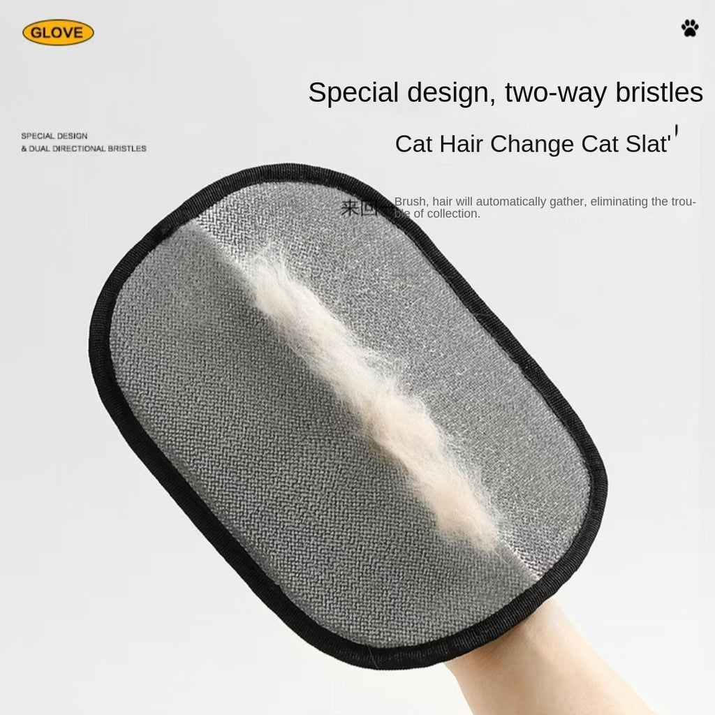 Pet Electrostatic Hair Removal Glove for Cats and Dogs Bidirectional Grooming Brush Anti-Static Cat Hair Glove
