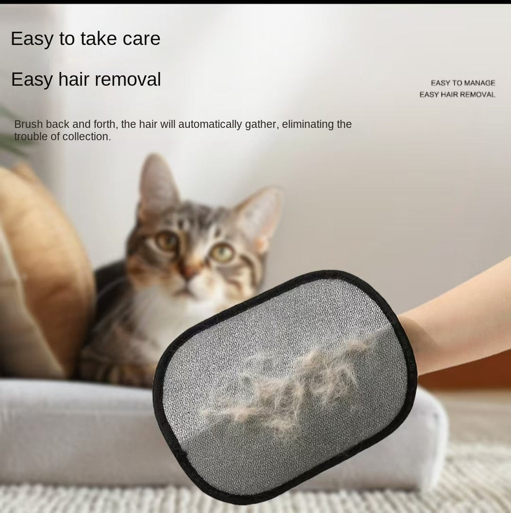 Pet Electrostatic Hair Removal Glove for Cats and Dogs Bidirectional Grooming Brush Anti-Static Cat Hair Glove